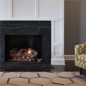 Amazing Black Marble Fireplace