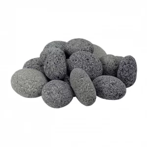 Black Basalt Lava Rock Pebble Stone For Fireplace