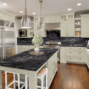 Black Forest Granite With White Cabinets