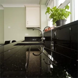 Black Galaxy Granite Counter For Kitchen