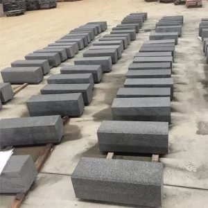 Black Granite Outdoor Big Kerb Stone For Decoration