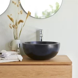 Black Honed Terrazzo Stylish Wash Basin For Bathroom With Various Shapes