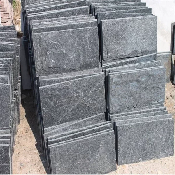 Black Nature Quartzite Splitface Tiles