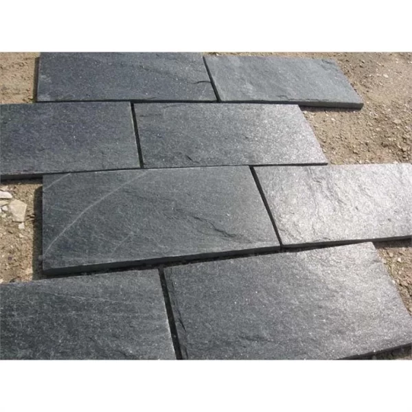 Black Quartzite Flamed Floor Paver