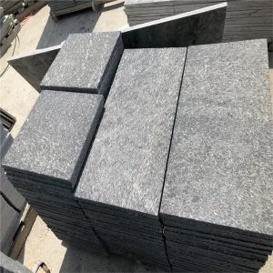 Black Quartzite Flamed Pavers