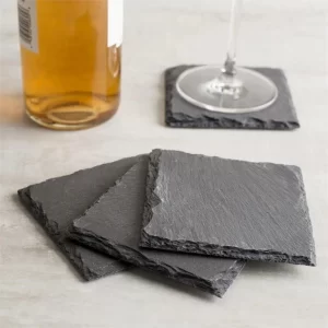 Black Slate Cup Coasters