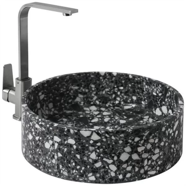 Black Terrazzo Bathroom Wash Basin