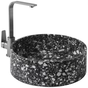 Black Terrazzo Bathroom Wash Sinks