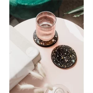 Black Terrazzo Coaster