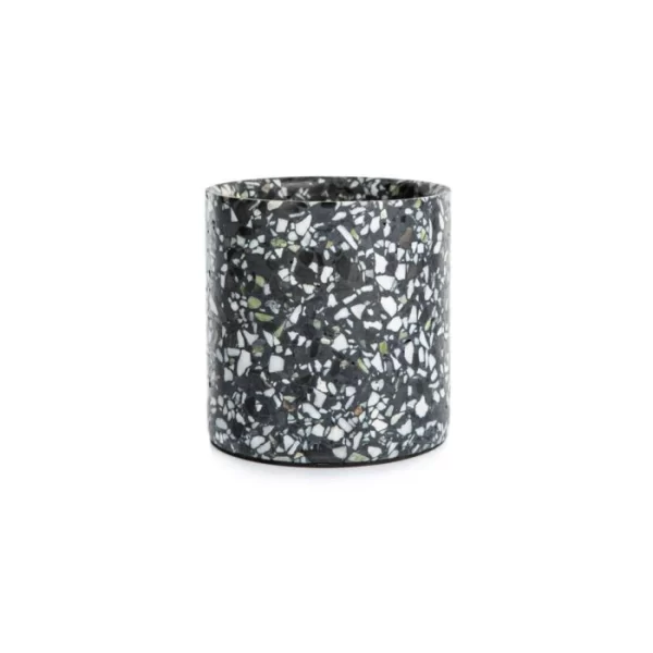 Black Terrazzo Cylinder Planter