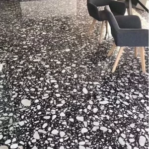 Black Terrazzo Floor Tiles For Indoor