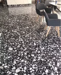 Black Terrazzo Floor Tiles For Indoor
