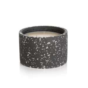 Black Terrazzo Scented Candle Holder Jar