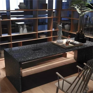 Black Terrazzo Table Top