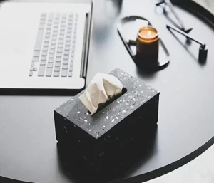 Black Terrazzo Tissue Box