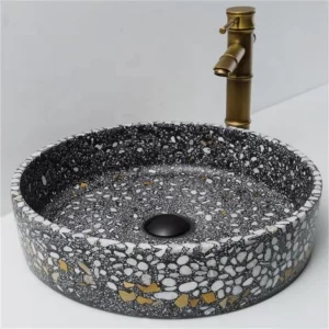 Black Terrazzo Wash Basin