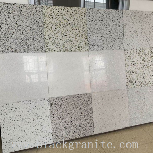 Black Terrazzo and White Terrazzo Tiles