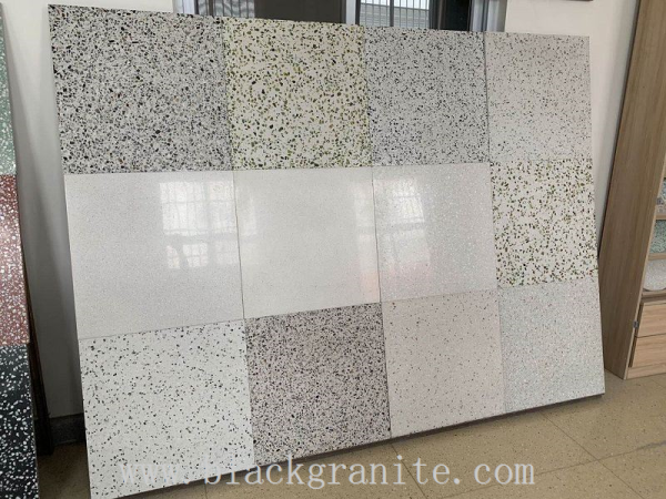 Black Terrazzo and White Terrazzo Tiles