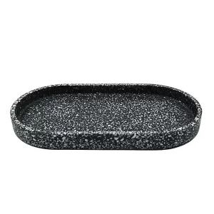 Elegant Black Terrazzo Tray For Dinner