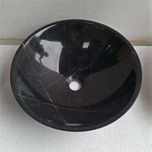 Fancy Black Marble Wash Sink For Bathroom