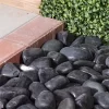 Landscape River Rock Polished Black Pebble Stone