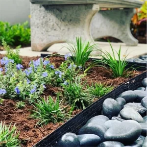 Landscaping Natural Black Pebble Stone Polish Black River Stone