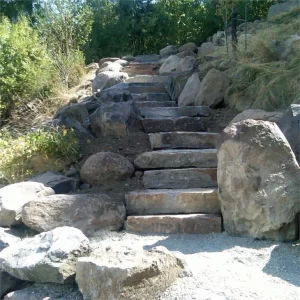 Natural Basalt Basalt Boulder Steps