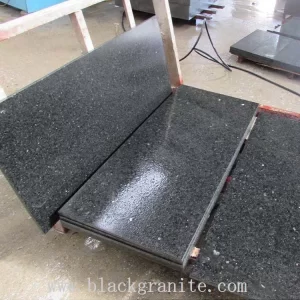 Polished Black Diamond Granite Tiles and Counter Tops