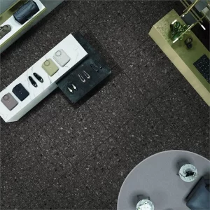 Polished Black Terrazzo Flooring Tiles For Home Bathroom Kitchen