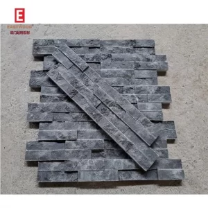 Premium Black Limestone Cultured Stone Panel For Exterior Wall Cladding