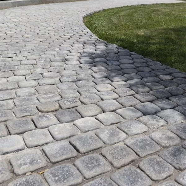 Tumbled Black Slate Cobblestone For Driveway Paving