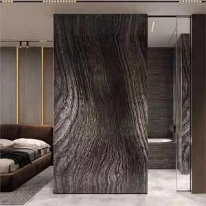 Wooden Black Marble Slabs