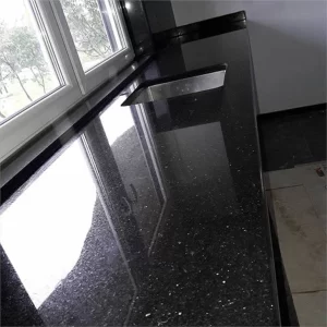 Black Galaxy Granite Countertops With Backsplash