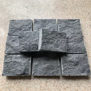 Black Granite Cube Cobble Stone For Wall And Pavers