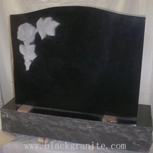 Black Granite Flat Headstone and Gravestones