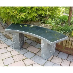 Black Granite Garden Bench