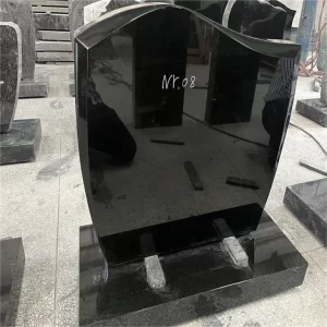 Black Granite Headstone Monument