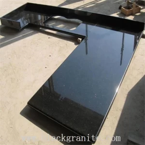 Black Granite Kitchen Countertop and Vanity Top with Sink