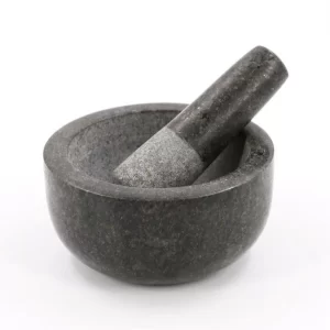 Black Granite Mortar And Pestle Set