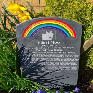 Black Granite Pet Memorial Headstone
