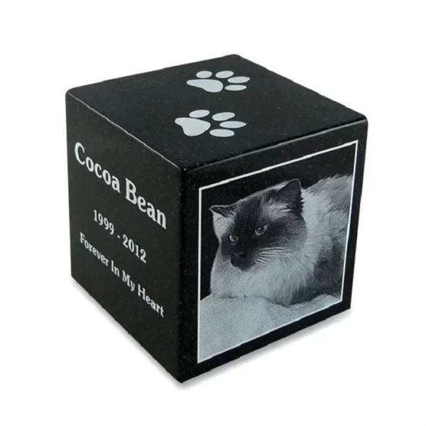 Black Granite Pet Urn