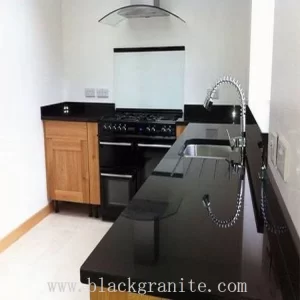 Black Granite Vanity Top with Sink for Bathroom