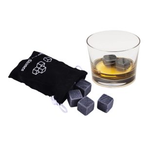 Black Granite Whisky Ice Stone Set