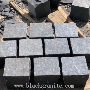 Black Granite and Limestone Cobbles and Setts 100x100x50