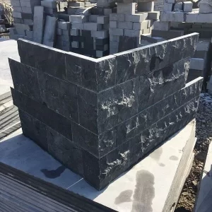 black limestone wall capping