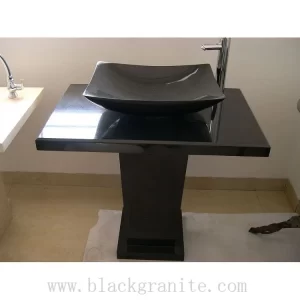 Black Pedestal Sinks and Basins for Bathroom