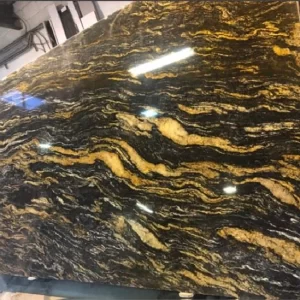 Brazilian Black Granite Magma Gold