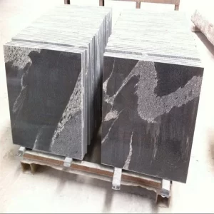 Cosmic Black Stone Polish Flooring Tiles