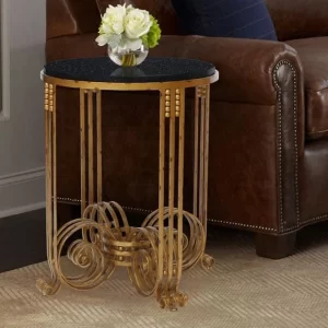 Decorative Black Granite Side Table