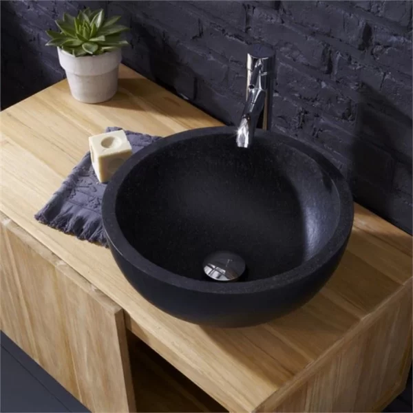 High End Black Stone Sink